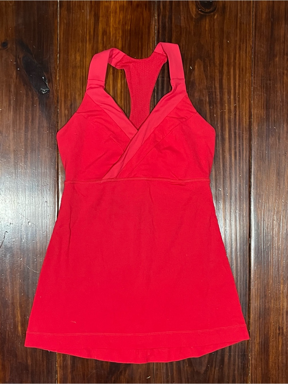 Lululemon Red Racerback Wrap Front Athletic Tank Top Yoga Workout